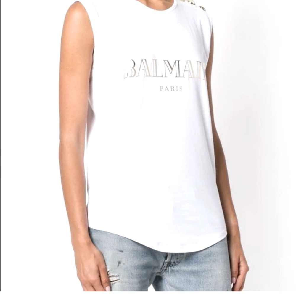 sale Authentic Balmain tank with gold buttons